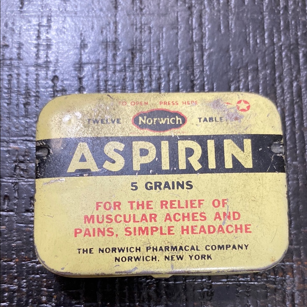 Vintage Norwich Aspirin Tin